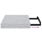 2 db betonszürke MDF lebegő fali polc 23 x 23,5 x 3,8 cm 11