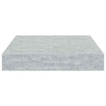 4 db betonszürke MDF lebegő fali polc 23 x 23,5 x 3,8 cm 7