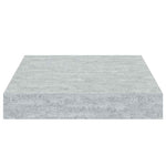 4 db betonszürke MDF lebegő fali polc 23 x 23,5 x 3,8 cm 8