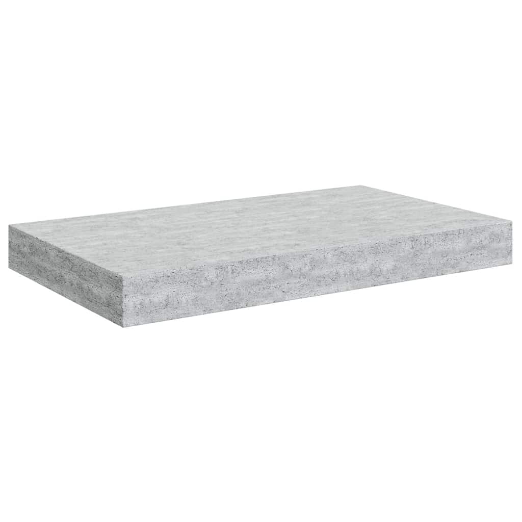 2 db betonszürke MDF lebegő fali polc 40 x 23 x 3,8 cm 6