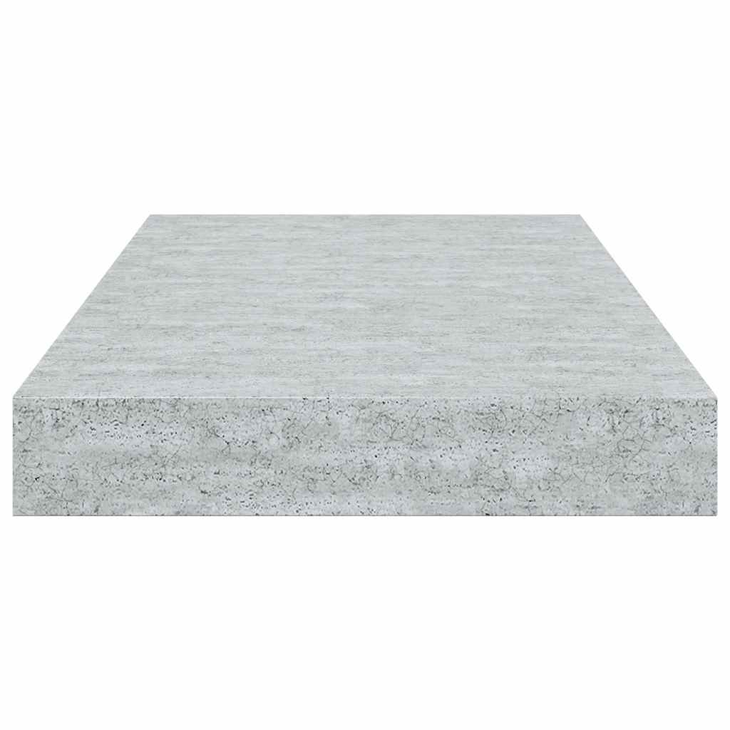 2 db betonszürke MDF lebegő fali polc 40 x 23 x 3,8 cm 8