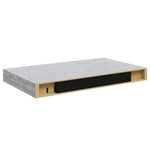 2 db betonszürke MDF lebegő fali polc 40 x 23 x 3,8 cm 9