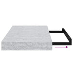 2 db betonszürke MDF lebegő fali polc 40 x 23 x 3,8 cm 11