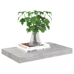 Betonszürke MDF lebegő fali polc 50 x 23,5 x 3,8 cm 3