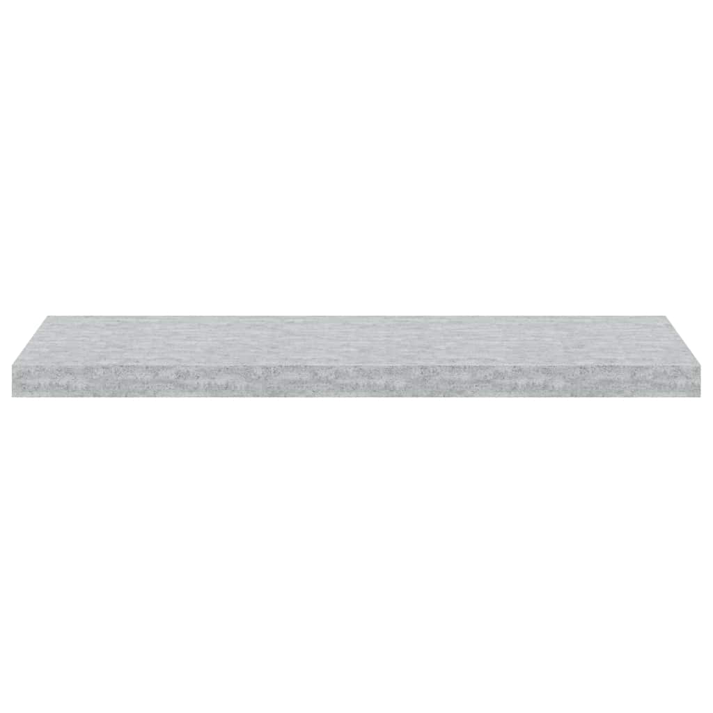 4 db betonszürke MDF lebegő fali polc 80 x 23,5 x 3,8 cm 7