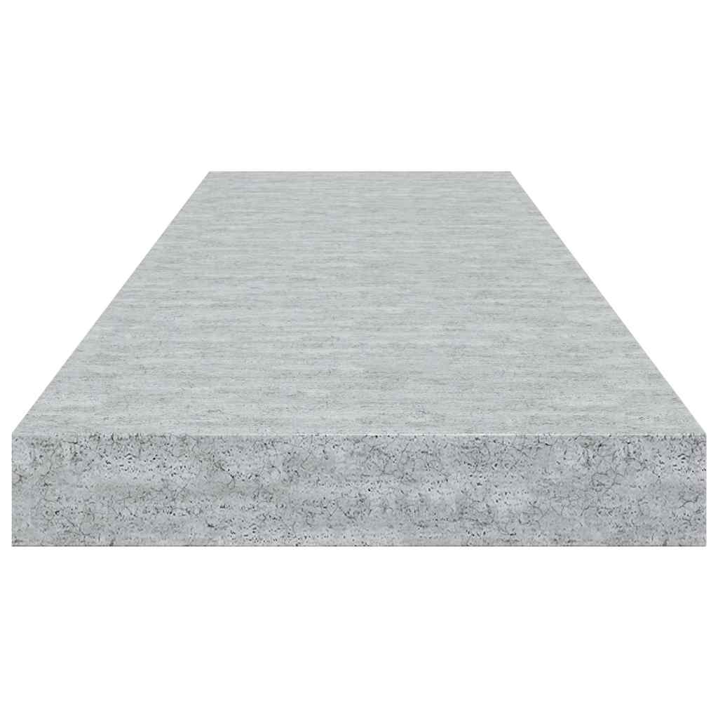 4 db betonszürke MDF lebegő fali polc 80 x 23,5 x 3,8 cm 8