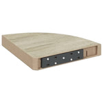 2 db fehér-tölgyszínű MDF fali sarokpolc 25 x 25 x 3,8 cm 8
