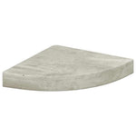 Betonszürke MDF fali sarokpolc 25 x 25 x 3,8 cm 2