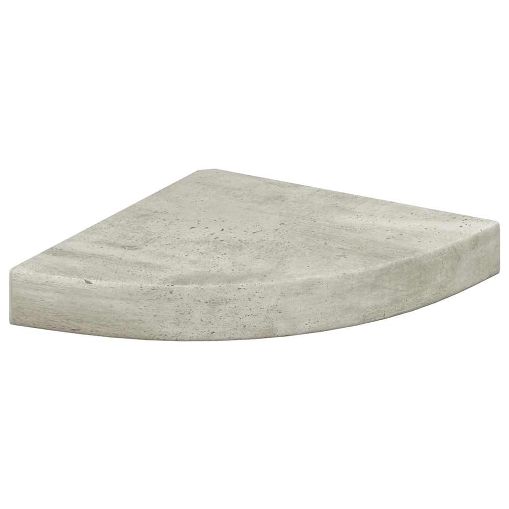 Betonszürke MDF fali sarokpolc 25 x 25 x 3,8 cm 2