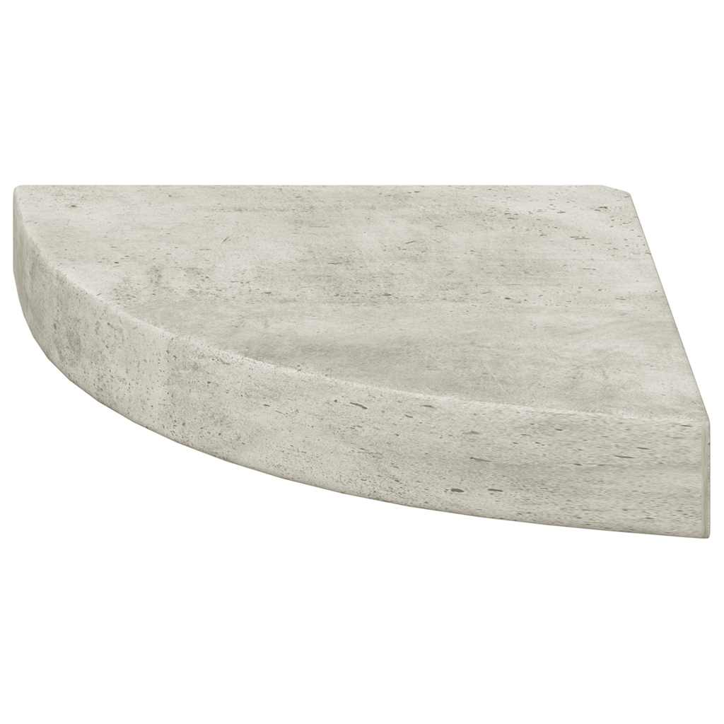 Betonszürke MDF fali sarokpolc 25 x 25 x 3,8 cm 5