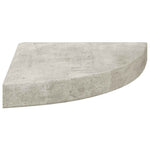 Betonszürke MDF fali sarokpolc 25 x 25 x 3,8 cm 6