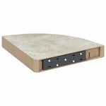 Betonszürke MDF fali sarokpolc 25 x 25 x 3,8 cm 7