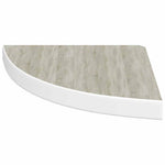 2 db tölgyszínű és fehér MDF fali sarokpolc 35 x 35 x 3,8 cm 6