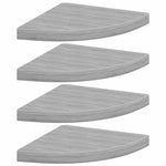 4 db betonszürke MDF fali sarokpolc 35 x 35 x 3,8 cm 2