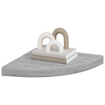4 db betonszürke MDF fali sarokpolc 35 x 35 x 3,8 cm 4