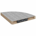 4 db betonszürke MDF fali sarokpolc 35 x 35 x 3,8 cm 8