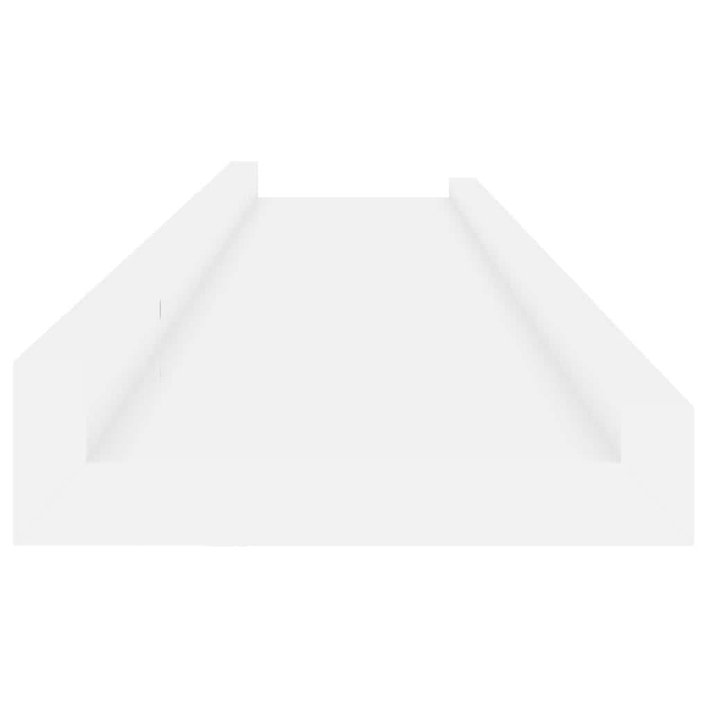2 db magasfényű fehér fali polc 80 x 9 x 3 cm 6