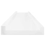 4 db magasfényű fehér fali polc 100 x 9 x 3 cm 7