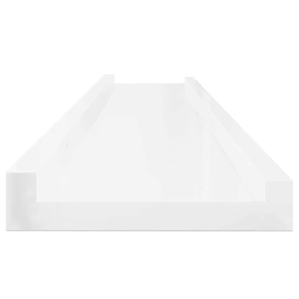 4 db magasfényű fehér fali polc 100 x 9 x 3 cm 7