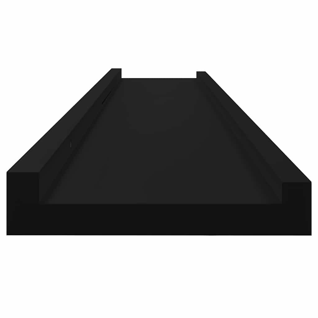 2 db fekete fali polc 100 x 9 x 3 cm 6
