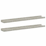 2 db betonszürke fali polc 80 x 9 x 3 cm 2