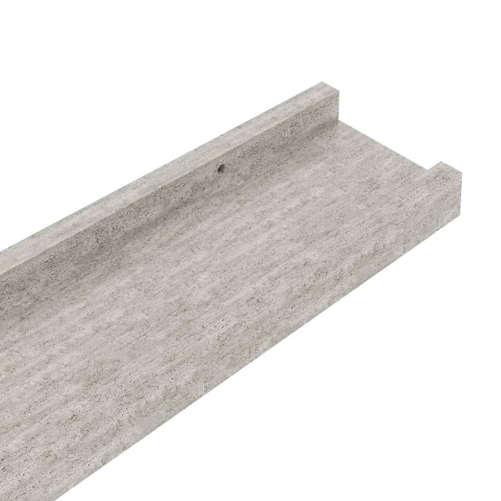 2 db betonszürke fali polc 80 x 9 x 3 cm 9