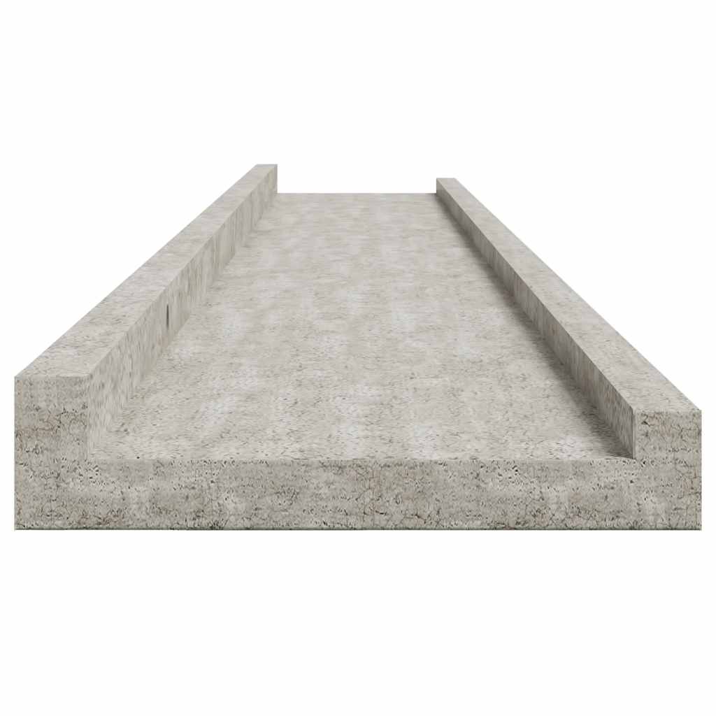 2 db betonszürke fali polc 115 x 9 x 3 cm 7