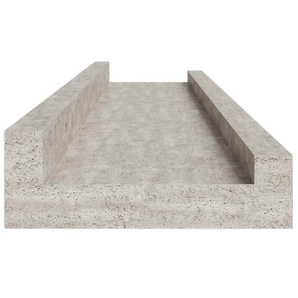 4 db betonszürke fali polc 60 x 9 x 3 cm 7