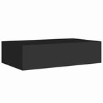 2 db fekete MDF falra szerelhető fiókos polc 40 x 23,5 x 10 cm 6