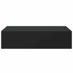 2 db fekete MDF falra szerelhető fiókos polc 40 x 23,5 x 10 cm 7