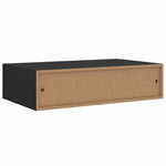 2 db fekete MDF falra szerelhető fiókos polc 40 x 23,5 x 10 cm 9