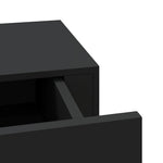 2 db fekete MDF falra szerelhető fiókos polc 40 x 23,5 x 10 cm 10