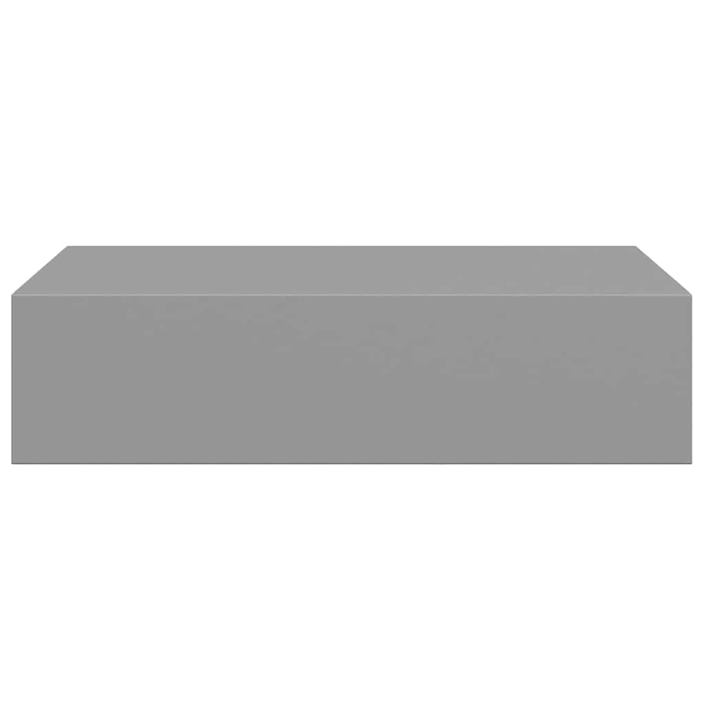2 db szürke MDF falra szerelhető fiókos polc 40 x 23,5 x 10 cm 7