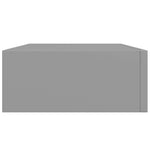 2 db szürke MDF falra szerelhető fiókos polc 40 x 23,5 x 10 cm 8