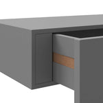 2 db szürke MDF falra szerelhető fiókos polc 40 x 23,5 x 10 cm 11