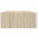 2 db tölgyszínű és fehér MDF fiókos fali polc 40 x 23,5 x 10 cm 8