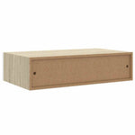 2 db tölgyszínű és fehér MDF fiókos fali polc 40 x 23,5 x 10 cm 9