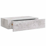 2 db betonszürke MDF falra szerelhető fiókos polc 40x23,5x10 cm 5
