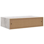 2 db betonszürke MDF falra szerelhető fiókos polc 40x23,5x10 cm 9