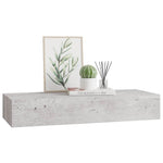 Betonszürke MDF falra szerelhető fiókos polc 60 x 23,5 x 10 cm 4