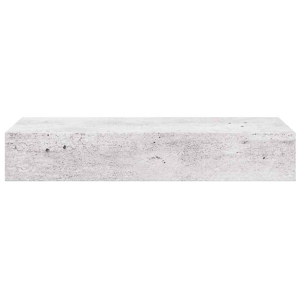 Betonszürke MDF falra szerelhető fiókos polc 60 x 23,5 x 10 cm 6