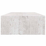 Betonszürke MDF falra szerelhető fiókos polc 60 x 23,5 x 10 cm 7