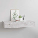 Betonszürke MDF falra szerelhető fiókos polc 60 x 23,5 x 10 cm