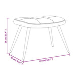 Világosszürke bársony pihenőszék lábtartóval 12