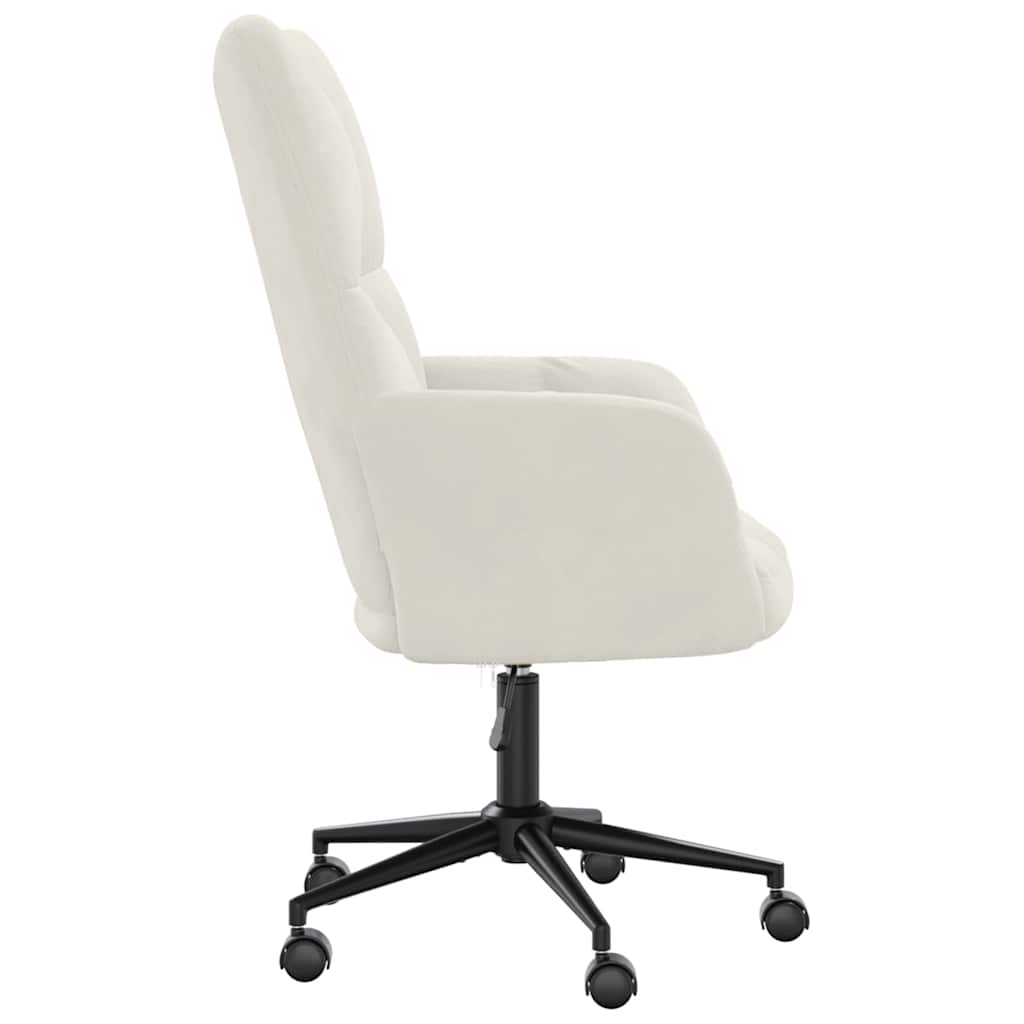 Krémfehér bársony pihenőfotel 4