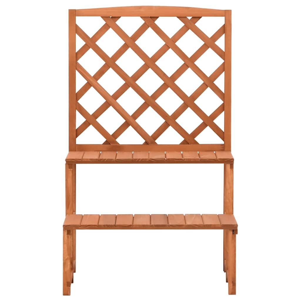 Tömör fenyőfa rácsos virágtartó állvány 70 x 42 x 115 cm 2