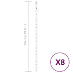 8 db 288 LED-es színes bel-/kültéri meteor fényfüzér 50 cm 5