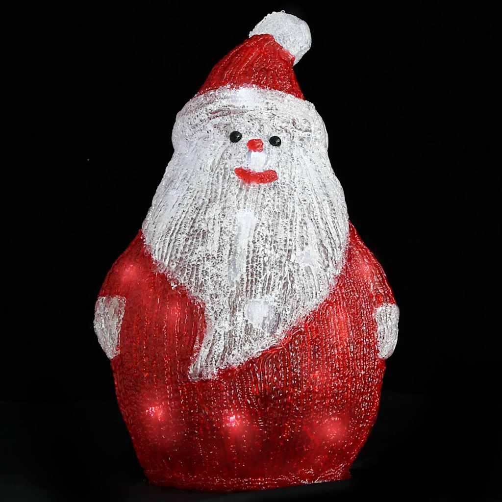 LED-es akril karácsonyi mikulásfigura bel- és és kültérre 28 cm 3