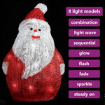 LED-es akril karácsonyi mikulásfigura bel- és és kültérre 28 cm 4
