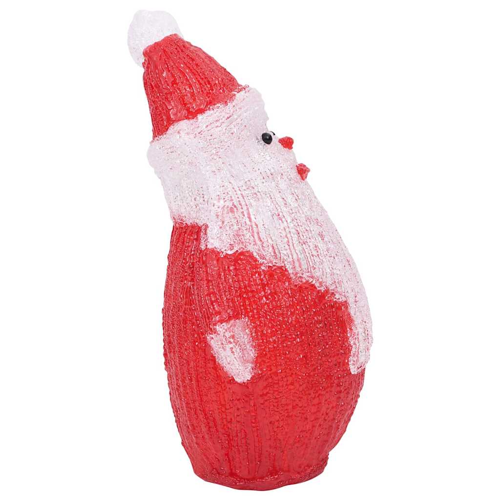 LED-es akril karácsonyi mikulásfigura bel- és és kültérre 28 cm 7